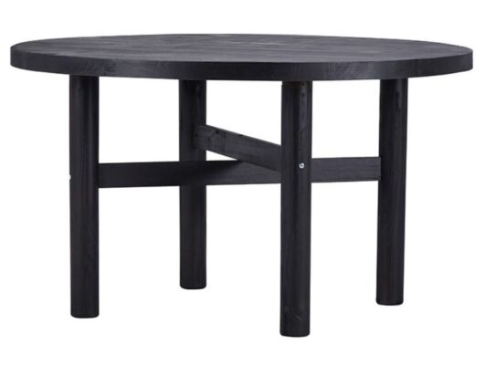 Puinen pyöreä ruokapöytä