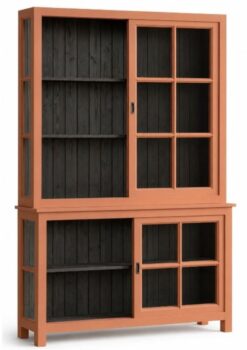 Upea täyspuinen vitriini